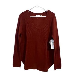 RD Style rust v neck sweater size L and XL NWT